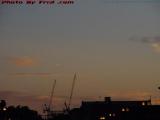 Sunset With Cranes, from Boylston Street, Boston