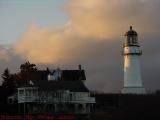 Winter Sunset Lighthouse, Cape Elizabeth, Maine