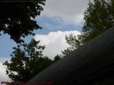 Architecture Study, Shingled Roof with Clouds and Trees