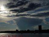 Brooding Clouds in Afternoon Sun Over the Charles, Boston