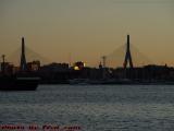 Hot Sunset Zakim Bridge Harbor View, from East Boston