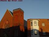 Presbyterian Church Lit By Sunrise, East Boston, Mass.