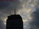 Prudential Antenna Farm Silhouetted on Afternoon Clouds