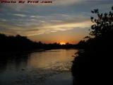 Mystic River Sunset With Duck, Medford, Massachusetts