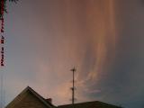 Antenna Tower Under Flaming Sunset, Wellsville, New York