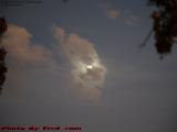 Moon Peeking Through Gloaming Clouds, Plantation, Florida