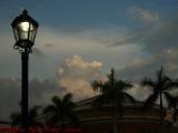 Storm Brewing as Street Lights Come On, Plantation