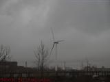 MWRA Wind Turbine Under Heavy Spring Skies, Everett, Mass.