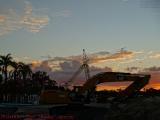 Sunset Over Resting Construction, Plantation, Florida