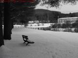 Bench With New Snow, Island Park, Wellsville, New York