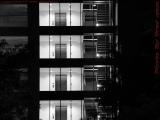 Parking Garage Stairs in Gray, Cambridge