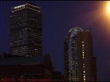 Dusk Reflections With Street Light Flare, Huntington Ave.