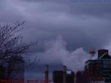 Vented Steam and Lowering Clouds, First Street, Cambridge