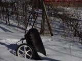 Winter Wheelbarrow, Groveland, NY