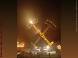 Carnival Ride in Fireworks Smoke and Fog, Warsaw, NY