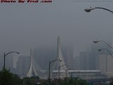 Zakim Skyline Perspective in Low Clouds, from Charlestown