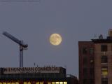 Full Moon Rising Toward Eclipse Over Boston