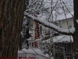 Porch and Chimney Through Snowy Branches, Groveland, NY