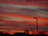 Winter Sunset With Street Lamps, Porter Square, Cambridge