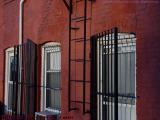 Bricks and Ironwork in Morning Sun, East Boston, Mass.