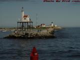 Sea Wall and Light Houses, Gloucester Harbor, Mass.