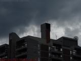Dorms and Storms, Heavy Clouds Over Kenmore Square, Boston