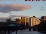 Autumn Sunset Perspective, Lechmere Canal, Cambridge