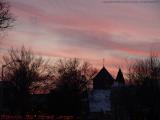 Sunset Over Winter Skyline Near Porter Square, Cambridge
