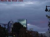 Rain Clouds and Reflections at Sunset, Boston