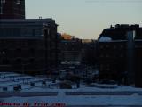 City Hall Plaza Steps to Hanover Street at Day's End