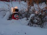 Here's Snow in Your Eye! Buried Snowman, Lynn, Mass.