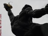 Nike Lifting a Golden Shoe, Prudential Area, Boston