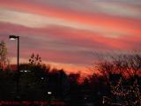 Wintery Sunset With Christmas Lights, Somerville, Mass.