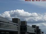 Convention Center Skyline With Fair Weather Clouds, Boston