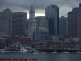 Heavy Skies Over Long Wharf and Downtown, from East Boston