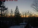 Clear Winter Evening Sunset Colors, Groveland, New York