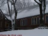 Stained Glass and Snow, Tufts University, Medford, Mass.