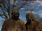 Spring Morning's Stone Couple, Davis Square, Somerville