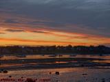 Colorful Sunset Over Low Tide, Beverly Harbor, Mass.