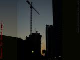 Summer Sunset, Belvidere Street Construction, Boston