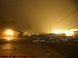 The Fires of Industry Lighting a Foggy December Night