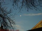 Late Winter Afternoon Sky With Moon, Brookings Street