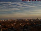 Wright's Tower Perspective of Boston in Setting Sun Light