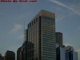 Boston's Downtown Waterfront Facing a New Evening Sky