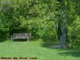 Monument and Bench Looking Over the Harbor, Camden, Maine