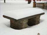 Picnic Table in Snow, Island Park, Wellsville, New York