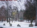 Snowy Island Park in Day's Last Light, Wellsville, NY