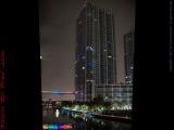 Downtown at Miami River Featuring a Rainbow Bridge, Miami