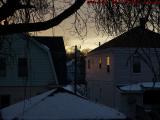 Winter Sunrise Reflected, Brookings Street, Medford