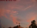 Constructing a Sunset, Crane on Evening Sky, Plantation